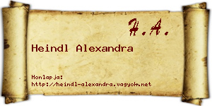 Heindl Alexandra névjegykártya